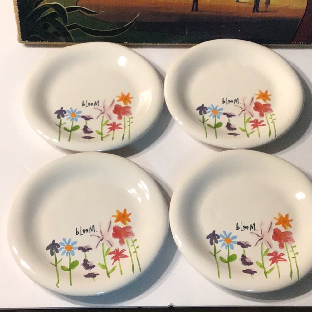 Rae Dunn set of four small plates New